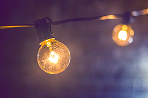 Upgrading your patio includes installing string lights
